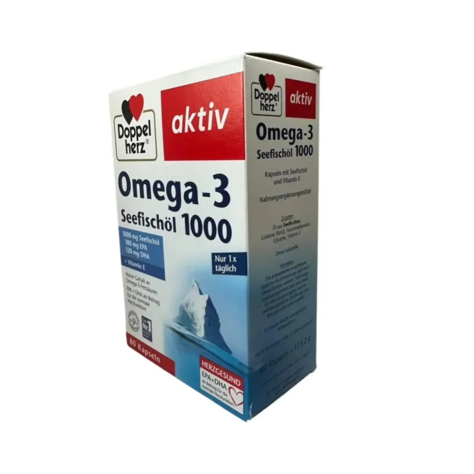 Жирні кислоти омега 3 1000 мг Doppelherz Omega-3 1000, 80 капсул - Зображення 2